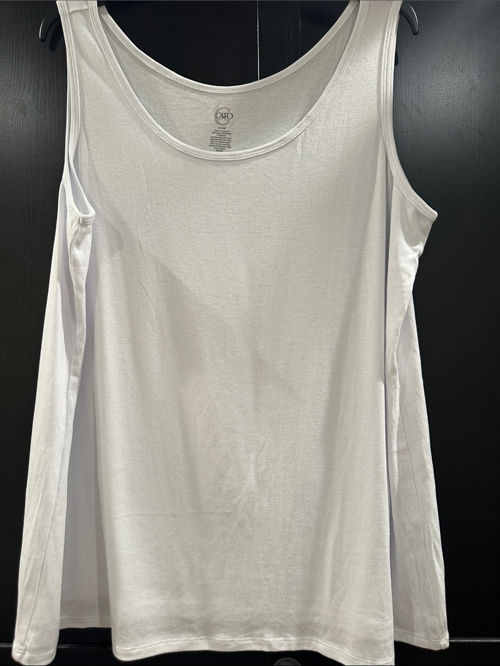 Cato plus size White Scoop Neck Tank Top - Basic Layering Tank